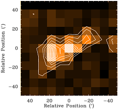 H Ⅰ column density map of CHVC 221−88 H Ⅰ column density map of CHVC 221−88
